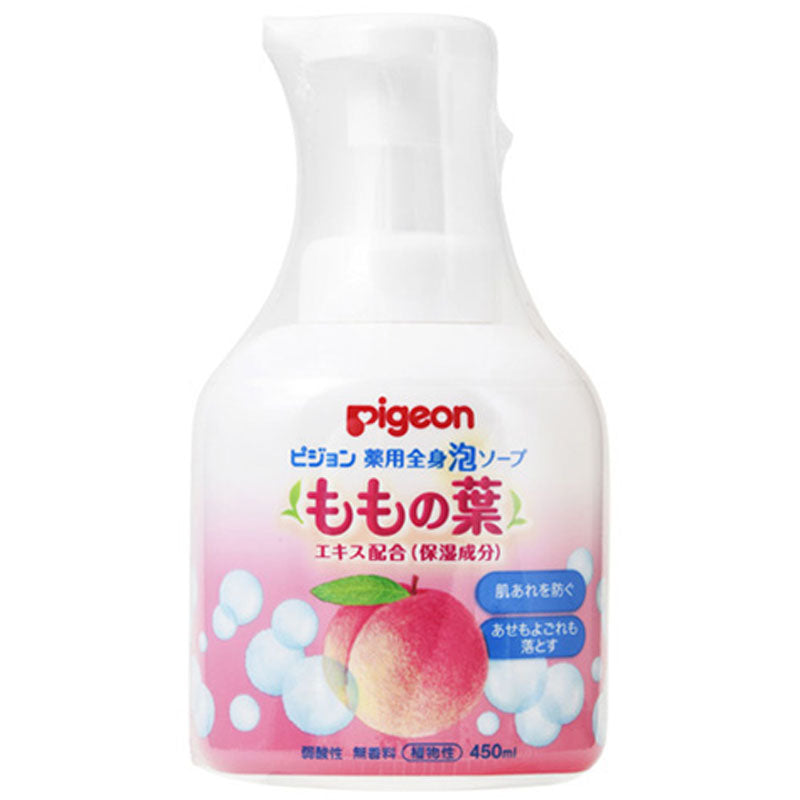 Pigeon Peach Leaf Medicinal Body Foam Soap 450ml