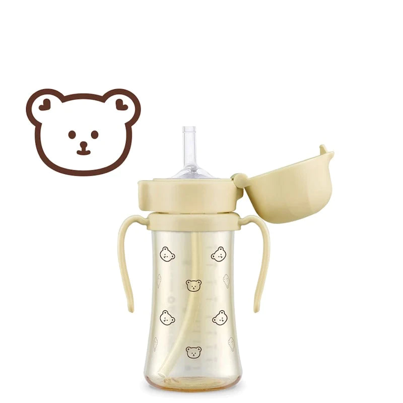 Korea Grosmimi PPSU Baby Bottle Drinking Straw Cup Anti-choke and Anti-drop  Grosmimi Baby Bottle
