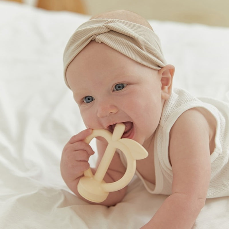 Moyuum Platinum Silicone Apple Baby Teether & Fruit Feeder