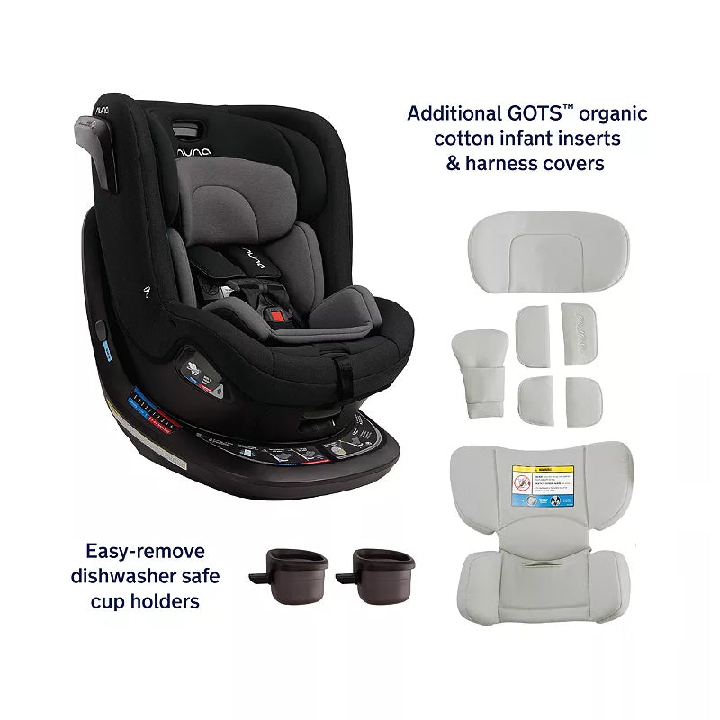 Nuna - Revv Rotating Convertible Car Seat, Caviar