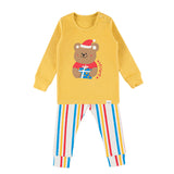 Spandex Brushed Fabric pajamas set-Gift Bear