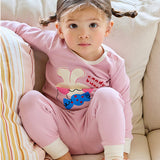 Spandex Brushed Fabric pajamas set-Candy Bunny