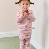 Spandex Brushed Fabric pajamas set-Sugar Muffin