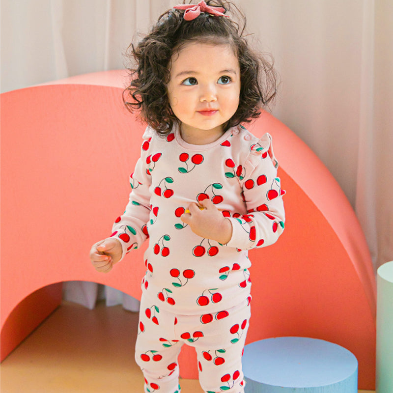 Spandex Pitch Brushed Fabric Underclothes For Kids-Berry