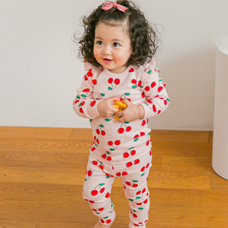 Spandex Pitch Brushed Fabric Underclothes For Kids-Berry
