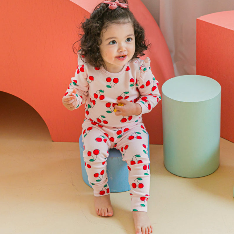 Spandex Pitch Brushed Fabric Underclothes For Kids-Berry
