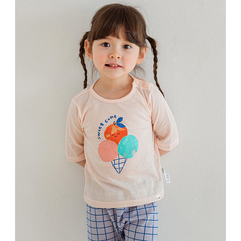 Summer Short Shirt Pajamas Set - Corn