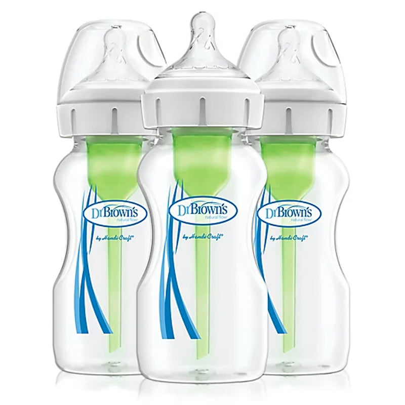Dr. Brown's Options+ Wide-Neck Anti-Colic Baby Bottle 9oz-3pack