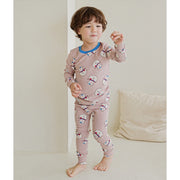Spandex Brushed Fabric pajamas set-Snow bear