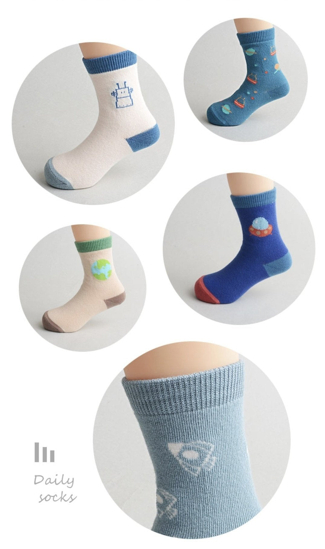 Kids Cotton Crew Socks-Tamsa