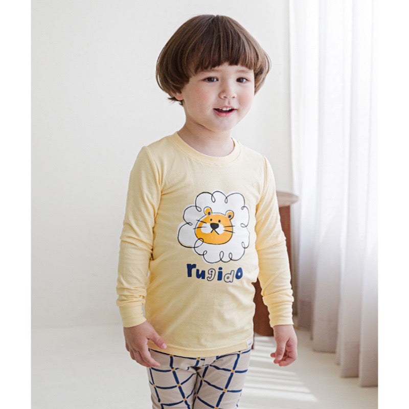 Single Spandex Fabric Pajamas set-Lion