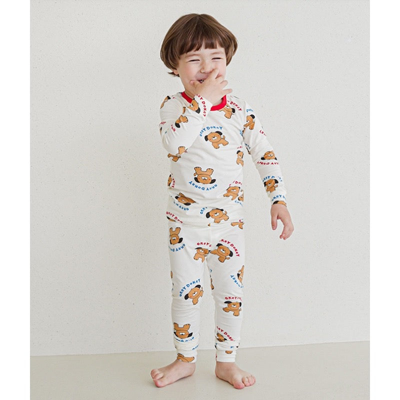 Single Spandex Fabric Pajamas set-Dog