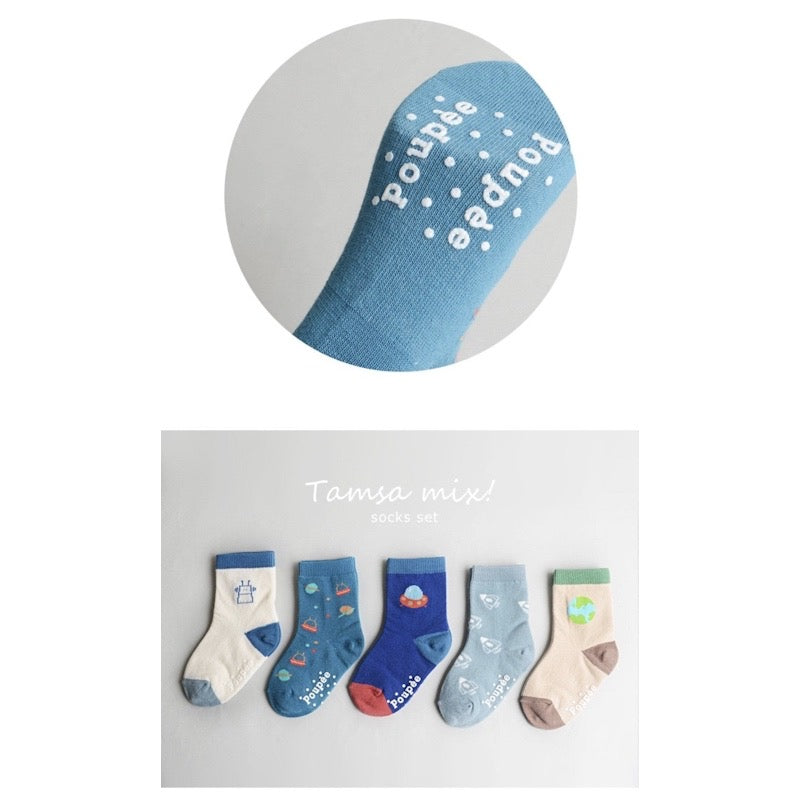 Kids Cotton Crew Socks-Tamsa