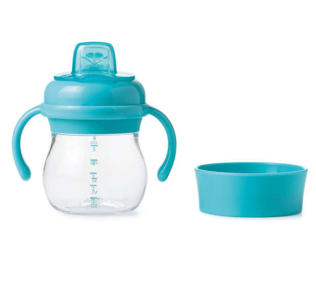 OXO Tot Transitions 6 oz. Teal Straw Cup with Handles (2-Pack)